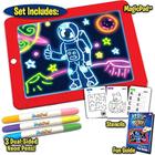 Lousa Magica Tablet Magic Led Canetinhas Coloridas Neon 3d - toys