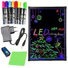 Lousa Painel Letreiro LED 58x38cm Neon C/ 8 Caneta Fluorescentes Para desenha neon aula SC1406 - Lelong