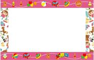 Lousa Quadro Branco em PVC Infantil 62x40 cm Rosa