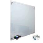 Lousa quadro vidro 120x70cm 6mm escolar escrita escrever branco c/ suporte canetas e apagador semitransparente