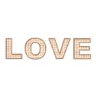 Love - 4 Letras Alfabeto 30 Cm Palha Indiana Rattan Em Mdf