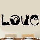 Love Cats Aplique de parede em Mdf