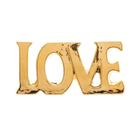 -love- palavra decorativa de ceramica love dourada 18,5x3,5x9cm