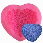 Love Rose Shape Aromatherapy Molde de gesso - 2pcs