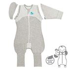 Love To Dream Swaddle UP Transition Suit 1.0 TOG, Gray, Large, 19-24 lbs, Patented Zip-Off Wings and Unique Self-Soothing Sleeves, Safely Transition from Swaddled to Arms-Free Before Rolling Over