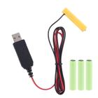 LR03 AAA Battery Eliminator 2m USB Power Supply Cable Replace 1 to 4pcs AAA Battery For Electric Toy Lantern Clock - UK