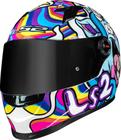 Ls2 capacete ff358 bubble white 56/s