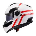 Ls2 capacete strobe ii ff908 autox wht/red 62/xl