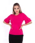 Lucida Blusa Manga Dupla Com Babados Em Viscolycra Pink