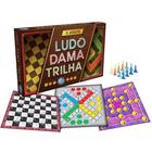 LUDO, DAMA E TRILHA - Série Super Jogos Kit Com 3 Jogos Educativo Divertidos Infantil Ref: 2801