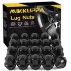 Lug Nuts MIKKUPPA M12x1.5 de peça única preta para Ford