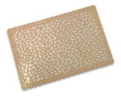 Lugar Americano Crochet Dourado 45x30cm Yangzi Retangular