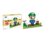 Luigi Super Mario Bros 1800 Peças Bloco de Montar Legotipo