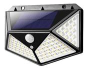 Luminária 100 Leds Com Sensor De Presença Arandela Solar - Aaatop