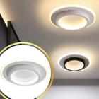Luminária 23x6cm Arandela Lustre Plafon 24 Watts LED Duplo Parede Teto Gimpo KJGD-347
