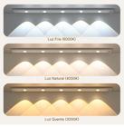 Luminária 3 Cores LED Sensor De Movimento Luz Recarregável USB Cozinha Armário Roupeiro