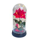 Luminária A Rosa Encantada Pink 20 Cm Base Preto Quente