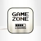 Luminária Abajur Box Gamer Game Zone Vídeo Game Jogos branca com fio