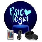 Luminária Abajur Cursos - Psicologia v2 RGB Controle + Toque