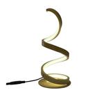 Luminária Abajur De Mesa 10w Espiral Moderna Dourado