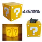 Luminaria Abajur De Mesa Amarelo Branco Mario Bros Grande - Viza 3D Games