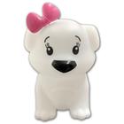 Luminária Abajur De Mesa Cachorrinha Branca Grande Menina - Decorfun