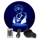 Luminária Abajur Gaara Naruto RGB Controle + Toque