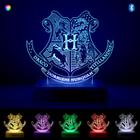 Luminária Abajur Harry Potter Hogwarts Cores RGB Bluetooth