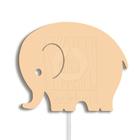 Luminária Abajur Parede Elefante Madeira G9 30cm Decoração