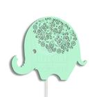 Luminária Abajur Parede Elefante Madeira G9 30cm Decoração