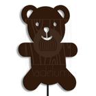 Luminária Abajur Parede Urso B Madeira G9 30cm Decoração