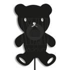 Luminária Abajur Parede Urso Madeira G9 30cm Decoração Bebê