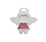 Luminária Anjo Luminoso De Led Madeira Com Cabo Usb Rosa