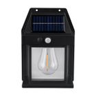 Luminaria Arandela Led Solar Tipo Retro De Parede Externa Jardim Escadas