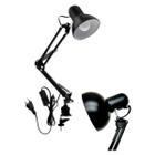 Luminária Articulada Preto com Base e Garra
