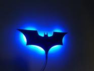 Luminária Batman Morcego Bivolt LED MDF Decorativa Infantil