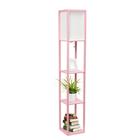 Luminária de chão Simple Designs LF1014-LPK Etagere Organizer rosa claro