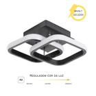 Luminária De Led De Sobrepor Quadrada Bivolt 22W 3 Em 1