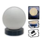 Luminária de Mesa 3d Forma de lua Cheia Base Preto