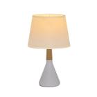 Luminária de Mesa Abajur de Metal Branco com Cúpula Branco 34cm 1E27 - PARIS LUZ