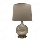 Luminária de Mesa Abajur em Vidro Dourado com Cúpula Branca 53cm 1E27 15086-PL - PARIS LUZ