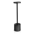 Luminária de Mesa Candeeiro Led Preto Sem Fio Tutto Home Recarregável