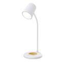 Luminária de Mesa Flexivél Led com Caixa de Som Bluetooth e Carregador Branco 33cm