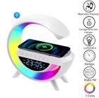 Luminária de Mesa G com Relógio Atmosphere Smart 3 em 1 com Caixa de Som Bluetooth e Carregador Sem Fio