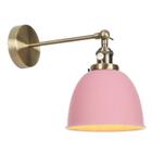 Luminária de parede Wokex Retro, estilo minimalista, decoração em ferro, rosa