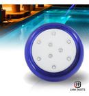 Luminaria De Piscina 12v 9w 80mm Cp. Rosca Azul Rgb Iluctron