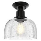 Luminária de teto EAPUDUN Semi Flush Mount com abajur de vidro semeado