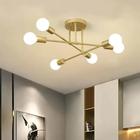 Luminária de Teto Lines Dourado Bivolt 3 em 1 Luz Ajustável Design Moderno Ideal para Sala e Escritório