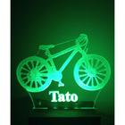 Luminária Decorativa Abajur Led Bike Personalizada c/ Nome