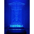 Luminária Decorativa Abajur Led Professor História Personalizada c/ Nome